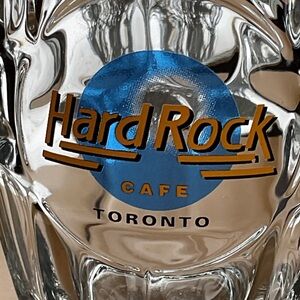 Hard Rock SET Cafe Toronto Glass Mugs - Clear and Blue ONE  SKYDOME
